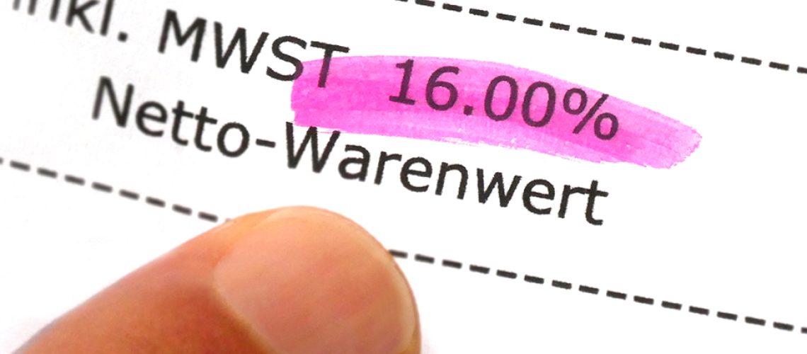 mehrwertsteuer anpassung senkung 16 prozent kassenbon