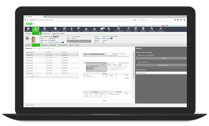 sage hr suite personalakte